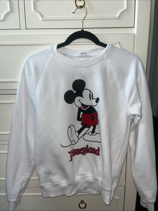Disney Sweaters - Disney White Sweatshirt with Red & Black Mickey Graphic